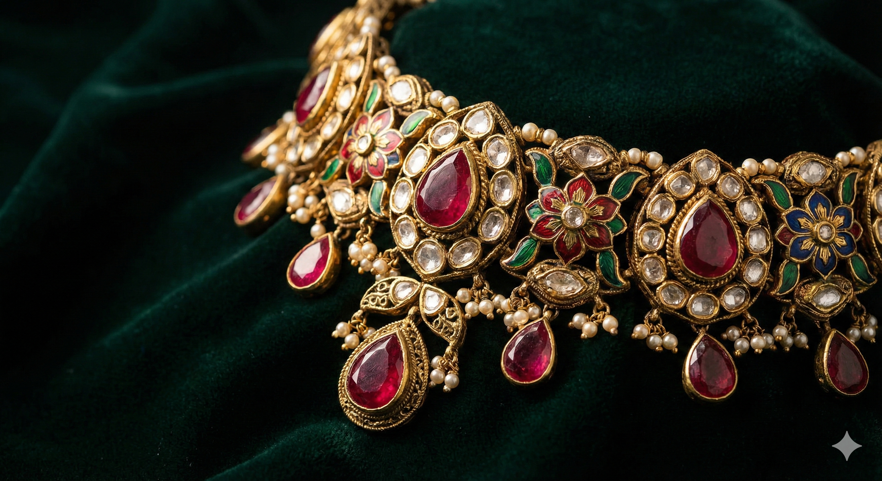 The Regal Polki & Ruby Jadau Choker